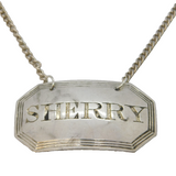 Victorian Sterling Silver Sherry Decanter Label Antique 1838 London