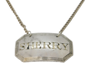 Victorian Sterling Silver Sherry Decanter Label Antique 1838 London