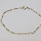 Sterling Silver Essential Figaro Chain Bracelet Contemporary c2000