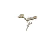 Sterling Silver Hairdresser's Tools Charm Pendant Vintage c1970