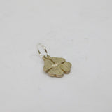 Sterling Silver Small Four Leaf Clover Textured Charm Pendant Vintage c1970