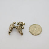 Sterling Silver Large Poodle Dog Charm Pendant Vintage c1970s