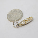 Sterling Silver Canoe Boat Charm Pendant Vintage c1970