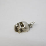 Sterling Silver Gothic Skull Charm Pendant Vintage c1970