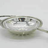 Sterling Silver & Turned Wooden Handle Tea Strainer Vintage 1965 Birmingham