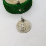 Queen Victoria Sterling Silver Fourpence Groat Coin Charm Antique 1854