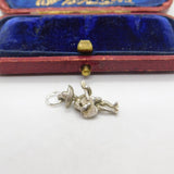 Sterling Silver Mexican Guitar Musical Charm Pendant Vintage c1970