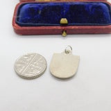 Sterling Silver Travel Shield Montreux Charm Pendant Vintage c1970