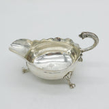 Newcastle George II Sterling Silver Dolphin Handle Sauce Boat Antique 1750
