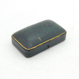 Art Deco Tooled Leather H. Samuel Jewellery Brooch Box Antique c1920s