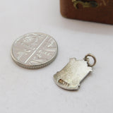 Sterling Silver Enamel East Retford Shield Charm Pendant Vintage c1970