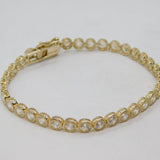 Sterling Silver CZ Tennis Style Bracelet Contemporary c2000's