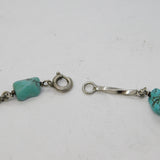 Sterling Silver & Turquoise Set Studio Bracelet Vintage c1970s