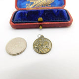 Base Metal Papal French Roman Catholic Medallion Charm Pendant Vintage c1970