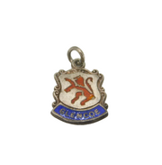 Sterling Silver Enamel Glencoe Shield Souvenir Charm Pendant Vintage c1970s WB's