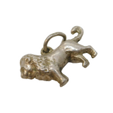 Sterling Silver Bold Lion Charm or Pendant Vintage c1970