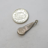 Sterling Silver Enamel Yin-Yang Drop Charm Pendant Vintage c1970s