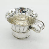 Edwardian Arts & Crafts Sterling Silver Basket Form Mug Antique 1908 Chester