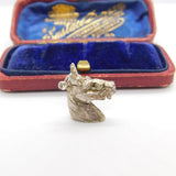 Sterling Silver Horse Bust Head Charm Pendant Vintage c1970
