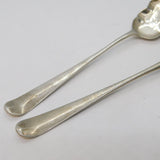 George III Pair of Sterling Silver Salt Shovel Spoon Antique c1760 London