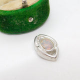 Sterling Silver Opal Drop Charm Pendant Vintage c1970