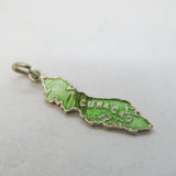 Sterling Silver Curacao Enamel Charm Pendant Vintage c1970s