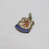 Sterling Silver Enamel Glencoe Shield Souvenir Charm Pendant Vintage c1970s WB's
