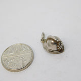 Sterling Silver Police Helmet Charm Pendant Vintage c1970