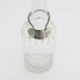 George III Painted Glass Sauce Decanter Antique c1820 with Silver Whisky Label