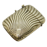 Victorian Silver Plated Swirl Pattern Vesta Case Antique c1880s
