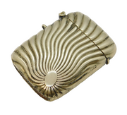 Victorian Silver Plated Swirl Pattern Vesta Case Antique c1880s