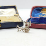 Sterling Silver Horse and Buggy Charm Pendant Vintage c1970