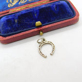 Sterling Silver Good Luck Horseshoe Charm Pendant Vintage c1970