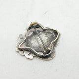 Victorian French Silver Plated Joan of Arc Brooch Pin Antique c1860s