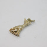 Sterling Silver Siamese Cat Charm Pendant Vintage c1970