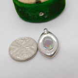 Sterling Silver Opal Drop Charm Pendant Vintage c1970