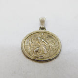 Sterling Silver St Christopher Travel Charm Pendant Vintage c1970s