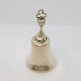 Italian Sterling Silver Floral Pattern Small Dinner Bell Vintage c1980s