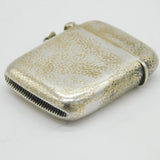 Edwardian Sterling Silver Snakeskin Pattern Vesta Case Antique 1903 Birmingham