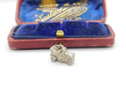 Sterling Silver Old Fashioned Car Charm Pendant Vintage c1970