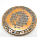 WW1 Bronze 'Nach Paris 1914' Anti-War German Zeppelin Victims Medal Antique