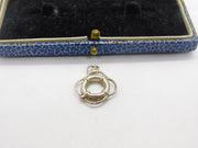 Sterling Silver Marine Ship's Life Ring Maritime Charm Pendant Vintage c1970