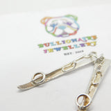 Pair Of Sterling Silver Skis Skiing Charm Pendant Vintage c1970