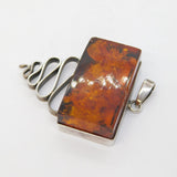 Chunky Sterling Silver Studio Style Statement Pendant Vintage c1970s