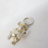 Sterling Silver Teddy Bear Teacher Charm Pendant Vintage c1970
