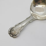 Victorian Sterling Silver Kings Pattern Tea Caddy Spoon Antique Birmingham 1846
