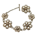 Sterling Silver Graduating Floral Pattern Dress Bracelet Vintage c1970