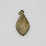 Sterling Silver Black & Red Resin Mosaic Style Charm Pendant Modern c1990s