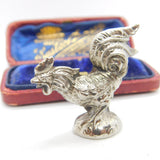 Silver Plated Chicken Figurine or Paperweight Vintage c1970