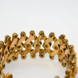 Victorian Rolled Gold, Seed Pearl & Turquouse Expanding Bracelet Antique